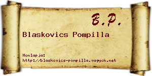 Blaskovics Pompilla névjegykártya